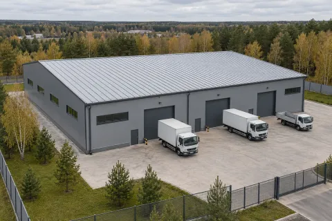 Кровля из кликфальца на промышленном здании 650 м² в Балашихе — быстрый монтаж, нагрузка проверена на 240 кг/м²