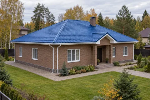 Замена покрытия на металлочерепицу на доме 160 м² в Дмитрове — демонтаж старой кровли и монтаж новой